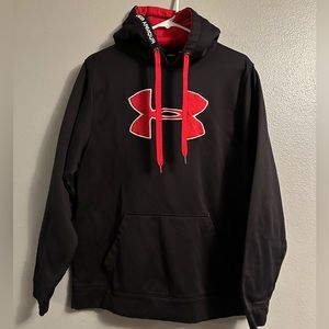 Size L Black and Red Under Armour Sweatshirt/hoodie